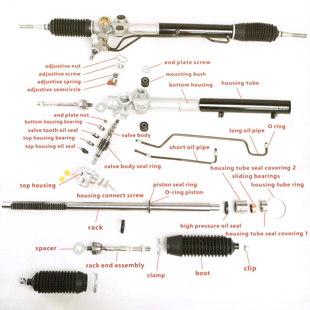 components of steering rack