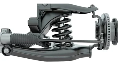 Conecta las ruedas al chasis del vehículo